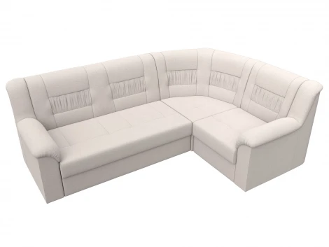Диван угловой Карелия правый угол (ДСП,ЛДСП/Пластик/Замша/Бежевый) Лига Диванов 128142