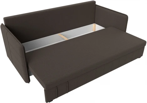 Диван прямой Слим (Коричневый/Рогожка) Лига Диванов арт.121143