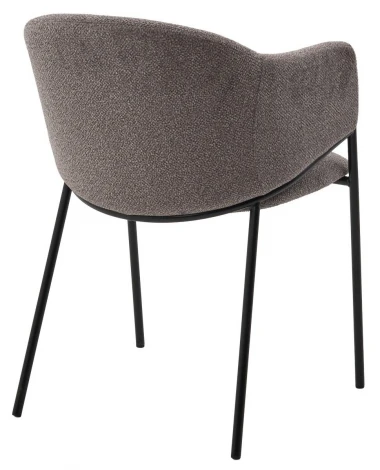 Стул ДИЛЛ, цвет Lana 30 коричневый, ткань / черный каркас M-City 64485