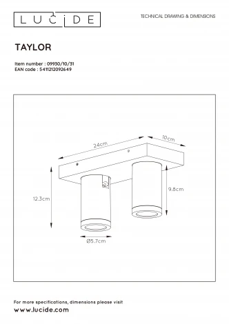 Спот светодиодный Taylor 09930/10/31 IP44