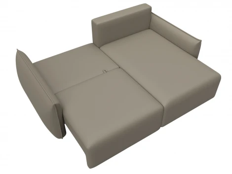 Диван угловой Лига-051 НПБ угол универсальный (ЛДСП,Брус,Фанера/Пластик/Экокожа/Бежевый) Лига Диванов 129886