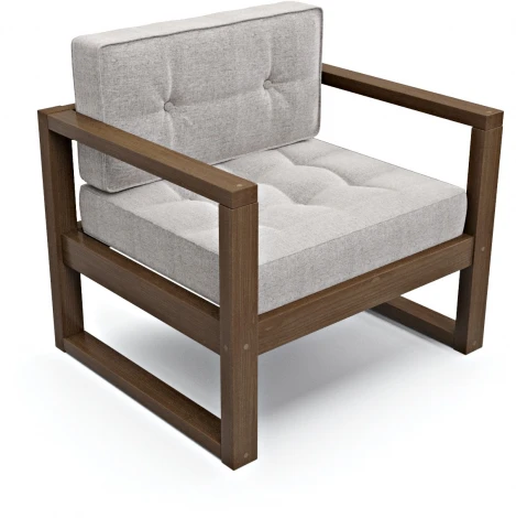 Кресло Arsko Астер орех серая рогожка