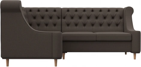 Диван кухонный угловой Бронкс левый угол (Коричневый/Рогожка) Лига Диванов арт.123823L