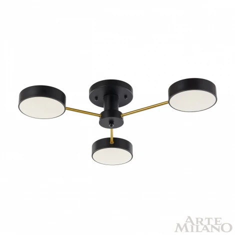 Потолочная люстра на штанге Arte Milano Ferrara 252006/3 Bk/Bk (LED, 220V, круглые)
