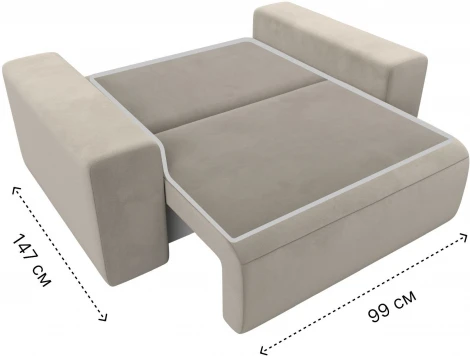 Кресло Лига-036 НПБ (Бежевый/Микровельвет) Лига Диванов арт.121279