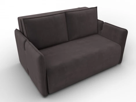 Диван прямой Лига-117 (ЛДСП,Брус,Фанера,Велюр/Коричневый) Лига Диванов 137013