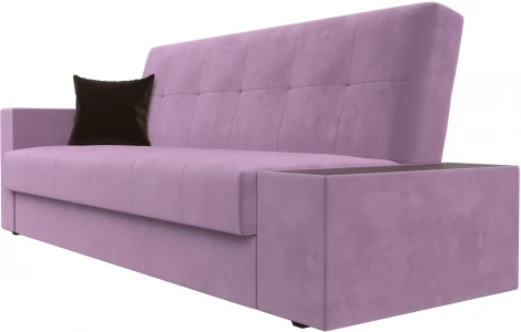 Диван-книжка Лига-020 стол справа (Сиреневый,Коричневый/Микровельвет) Лига Диванов арт.118510