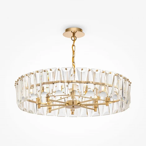 Подвесная люстра Maytoni Puntes MOD043PL-08G (220V, на цепи, круглые)
