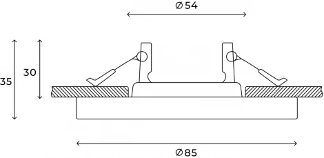 Встраиваемый светильник Hesby Lighting Clarity HSBL_0133 (220V, круглые, IP44)