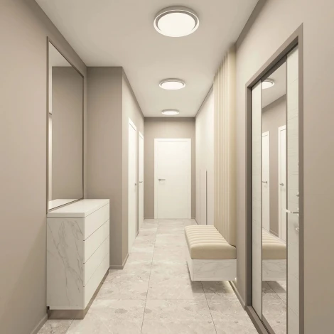 Потолочный светильник круглый Denkirs Cany DK6515-WH (регулировка яркости, LED, 220V, пульт управления, умный дом - Алиса, Smart Life, круглые)