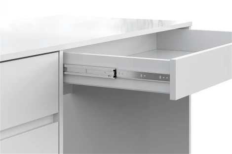 Стол компьютерный Арника №13 Серия 2, Белый глянец