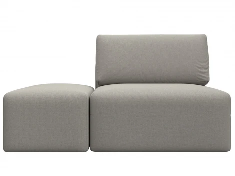 Модули диван и пуф Лига-060 НПБ (ЛДСП,Брус,Фанера,Рогожка/Бежевый) Лига Диванов 129738