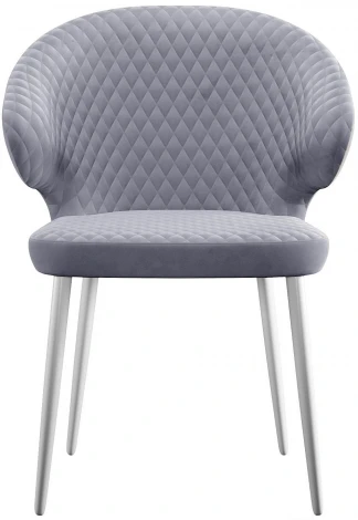 Стул DikLine 355 микровелюр Z46 перламутр, ножки белые