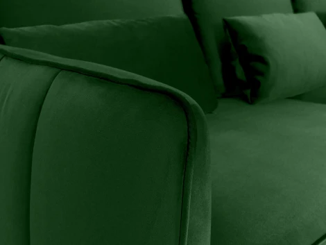 Диван Amsterdam трехместный ОГОГО (арт.664756), (Ткань/Зеленый)