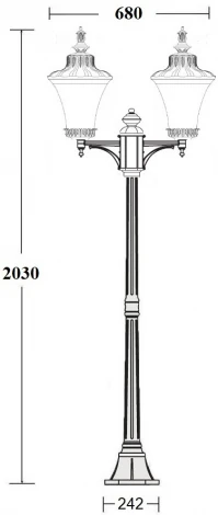 Наземный фонарь Oasis Light ELBA 86408A/01 Bl (220V, IP44)