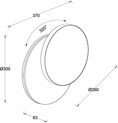 Потолочный светильник уличный светодиодный Oasis Light SIDNEY LED W2058 Bl (220V, круглые, IP44)