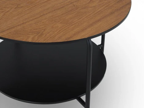 Стол журнальный Genua round ОГОГО 803379 (коричневый, черный)
