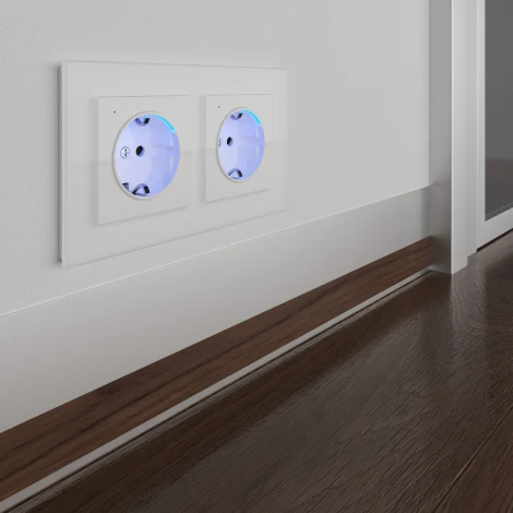 Розетка с подсветкой (белый) Werkel W1171401 (a051125)