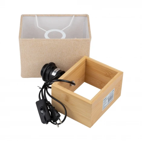 Настольная лампа светло-серый Uniel UML-B401 E27 LIGHT GREY/WOOD