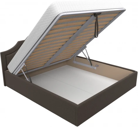 Кровать интерьерная Афина 180 (Коричневый/Рогожка) Лига Диванов арт.123047