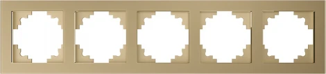 Рамка на 5 постов (золото) Stekker Катрин 49040