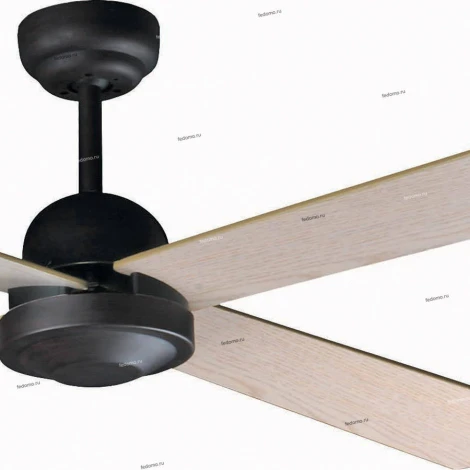 Вентилятор потолочный с пультом управления Faro Ibiza, 4 лопасти, черный, махагон с дубом