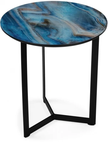 Журнальный столик Woodville Роб D-450 лазурит / черный 553554