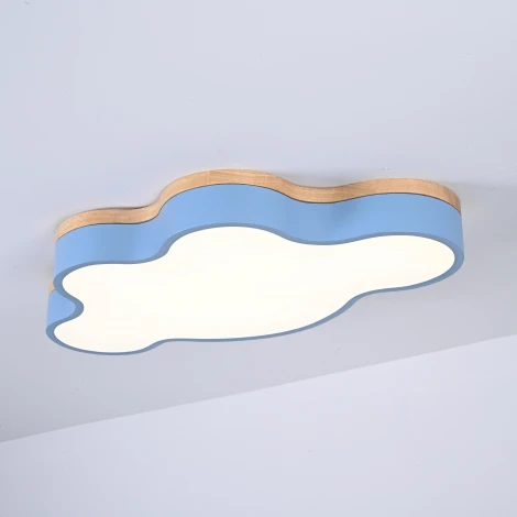 Потолочный светильник Wi-Fi Cloud Eco D63 Blue By ImperiumLoft Cloud-Eco01 (для детской, LED, 220V, голосовое управление, умный дом - Алиса, тучи)