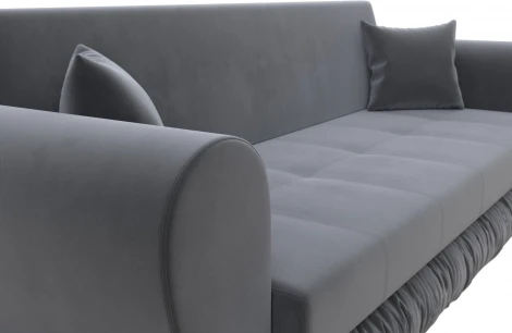 Диван-книжка Лига-045 (Серый/Велюр) Лига Диванов арт.122328