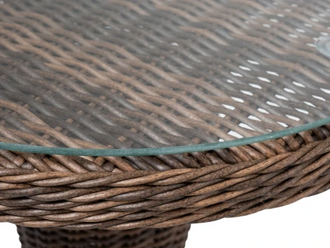 "Леванте" стол круглый из искусственного ротанга, цвет коричневый 4SIS арт.УТ-00001064
