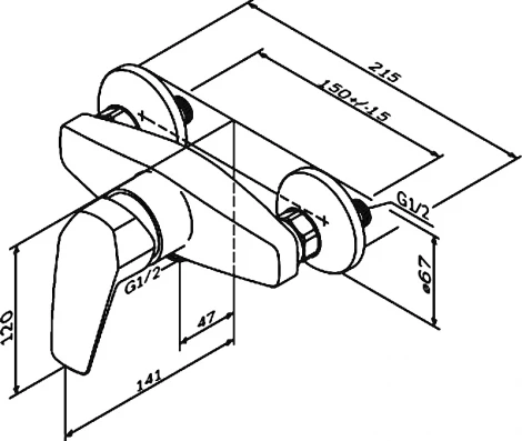 Смеситель Am.Pm Gem F9020000 для душа