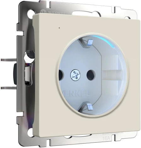 Розетка с подсветкой (айвори матовый) Werkel W1171462 (a062424)