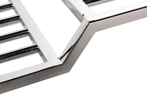 Банкетка Garda Decor 47ED-010BAN-GLB (Хром/Голубой)