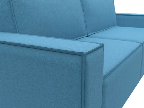 Диван прямой Куба (Голубой/Рогожка) Лига Диванов арт.124515