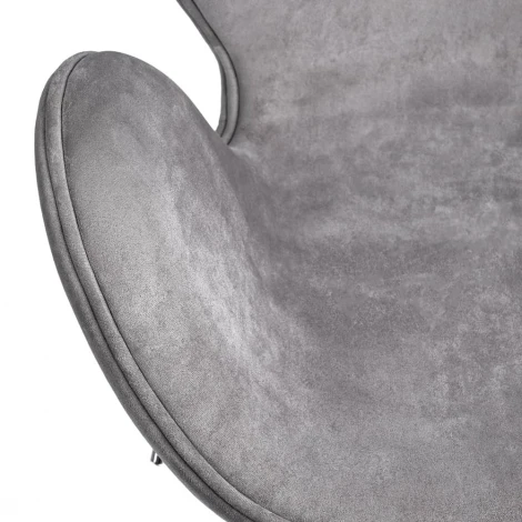 Кресло SWAN STYLE CHAIR серый, искусственная замша FR 0654
