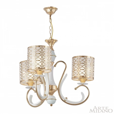 Подвесная люстра Arte Milano Florentia-1237 301237/3 Wh/Gd (220V, на цепи)