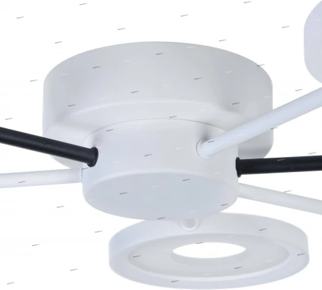 Люстра потолочная светодиодная Maytoni Aprilia, 6 плафонов, белый с черным