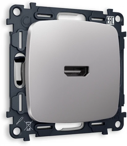 Комплект механизма Ambrella Volt розетки HDMI 2.0 OMEGA MO514010 Сталь матовый 40V/500mA 2.0GHz 5-18Gbit/s QUANT