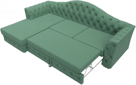 Диван угловой Артис левый угол (Зеленый/Рогожка) Лига Диванов арт.123401L
