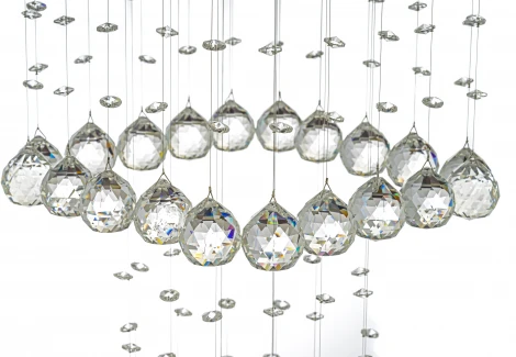 Потолочная хрустальная люстра на штанге Dio D'Arte Tesoro Nickel H 1.4.50.107 N (220V)