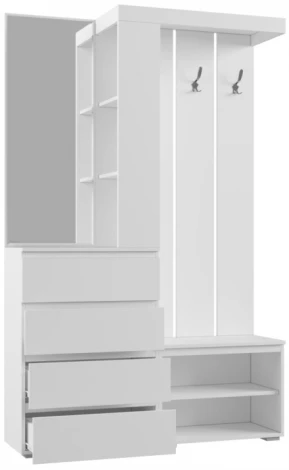 Готовая прихожая Woodville Крона 1260 белый 534556