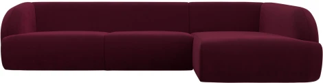 Диван угловой Лига-041 правый угол (Бордовый/Микровельвет) Лига Диванов арт.122183