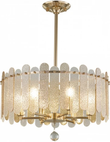 Подвесная люстра хрустальная на штанге Arte Milano Sorrento-3109 373109/6/350/500 GD (220V)