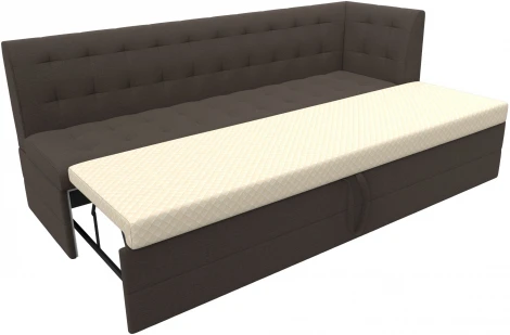 Диван кухонный Бриз с углом справа (Коричневый/Рогожка) Лига Диванов арт.122435