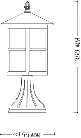 Наземный фонарь DeMarkt Телаур 806040901 (220V, ковка, IP44)