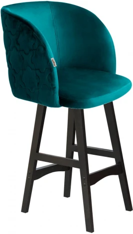 Стул полубарный SHT-ST33-1/S65-1 альпийский бирюзовый/венге от фабрики Sheffilton