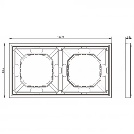 Рамка 2-я, матовый титан Donel S08 DS21245