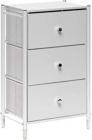 Комод Leset Нирита/Хайди, 3 ящика, Белый (Сталь,Экокожа/Белый) арт.2500000209659