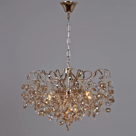 Подвесная люстра Reluce 08280-0.4-06 FG (220V, хрусталь, на цепи)