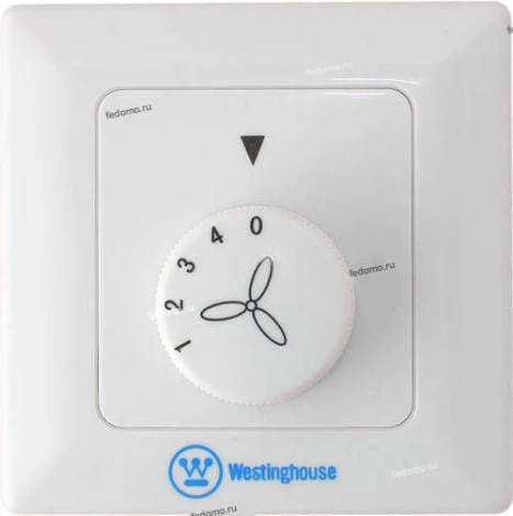 Вентилятор потолочный с настенным регулятором Westinghouse Urban Gale, 3 лопасти, хром, черный